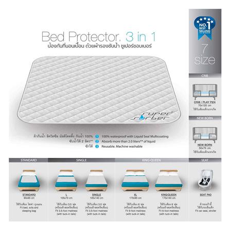 ผ้ารองกันเปื้อน SUPERSORBER MAX SINGLE 105X140 ซม. สีขาว_11
