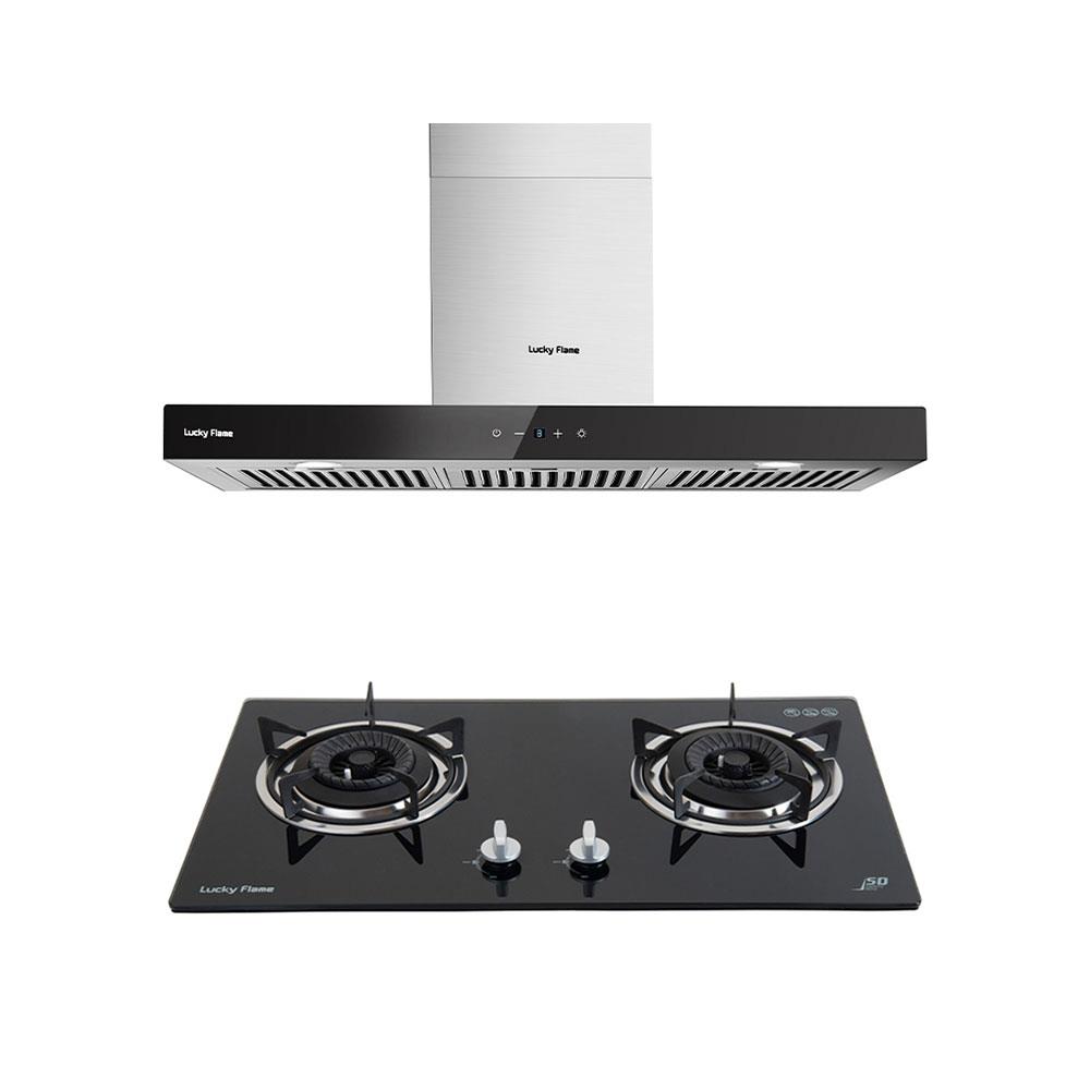 เตาฝัง+เครื่องดูดควัน LUCKY FLAME LGS962+RG971T