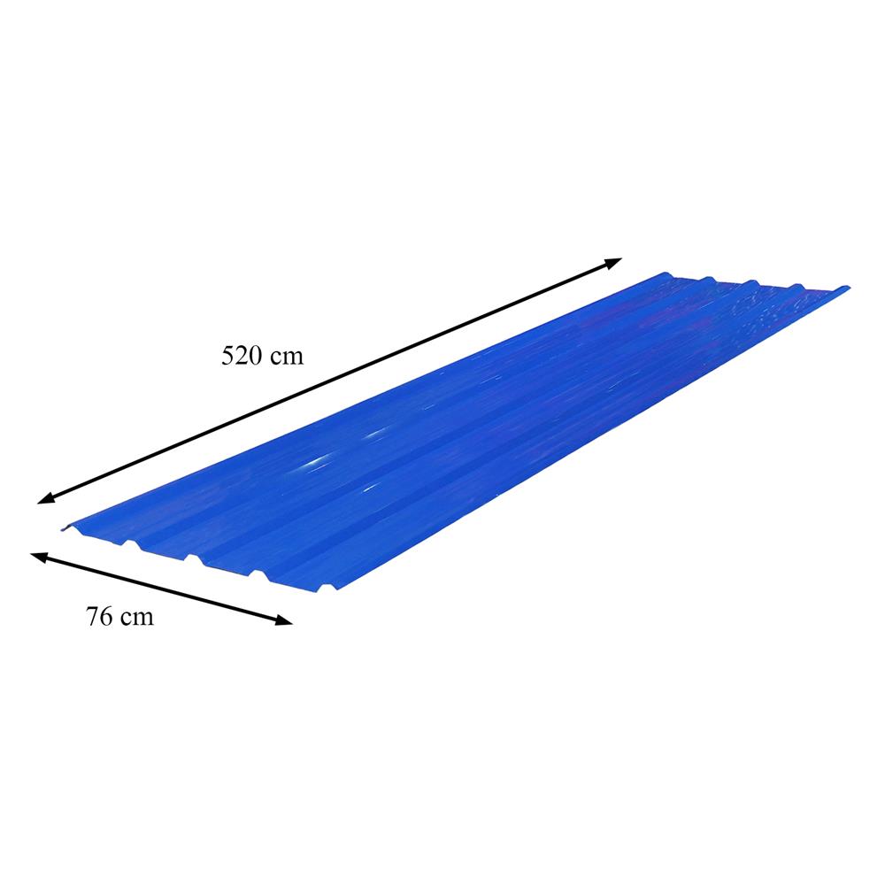 หลังคาเมทัลชีท SUNSHIELD 760 0.35 มม. x 5.2 ม. สีน้ำเงิน