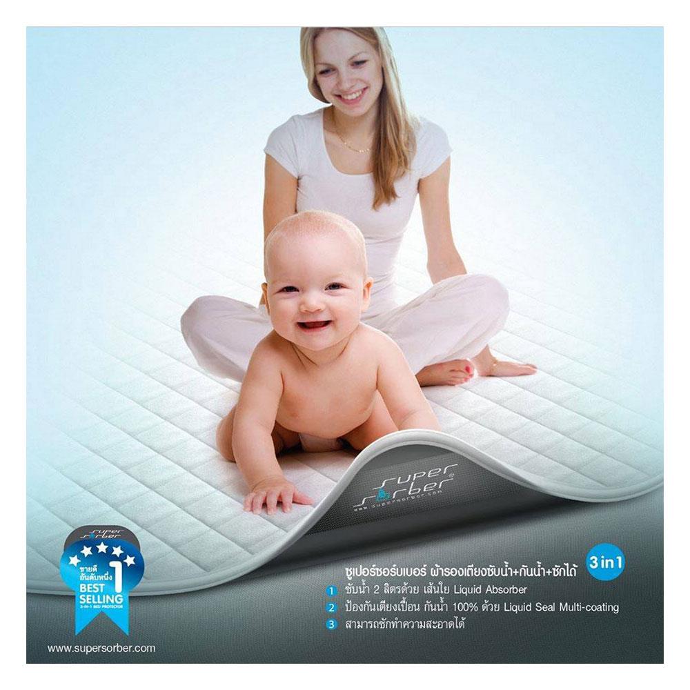ผ้ารองกันเปื้อน SUPERSORBER MAX KING 170X140 ซม. สีขาว