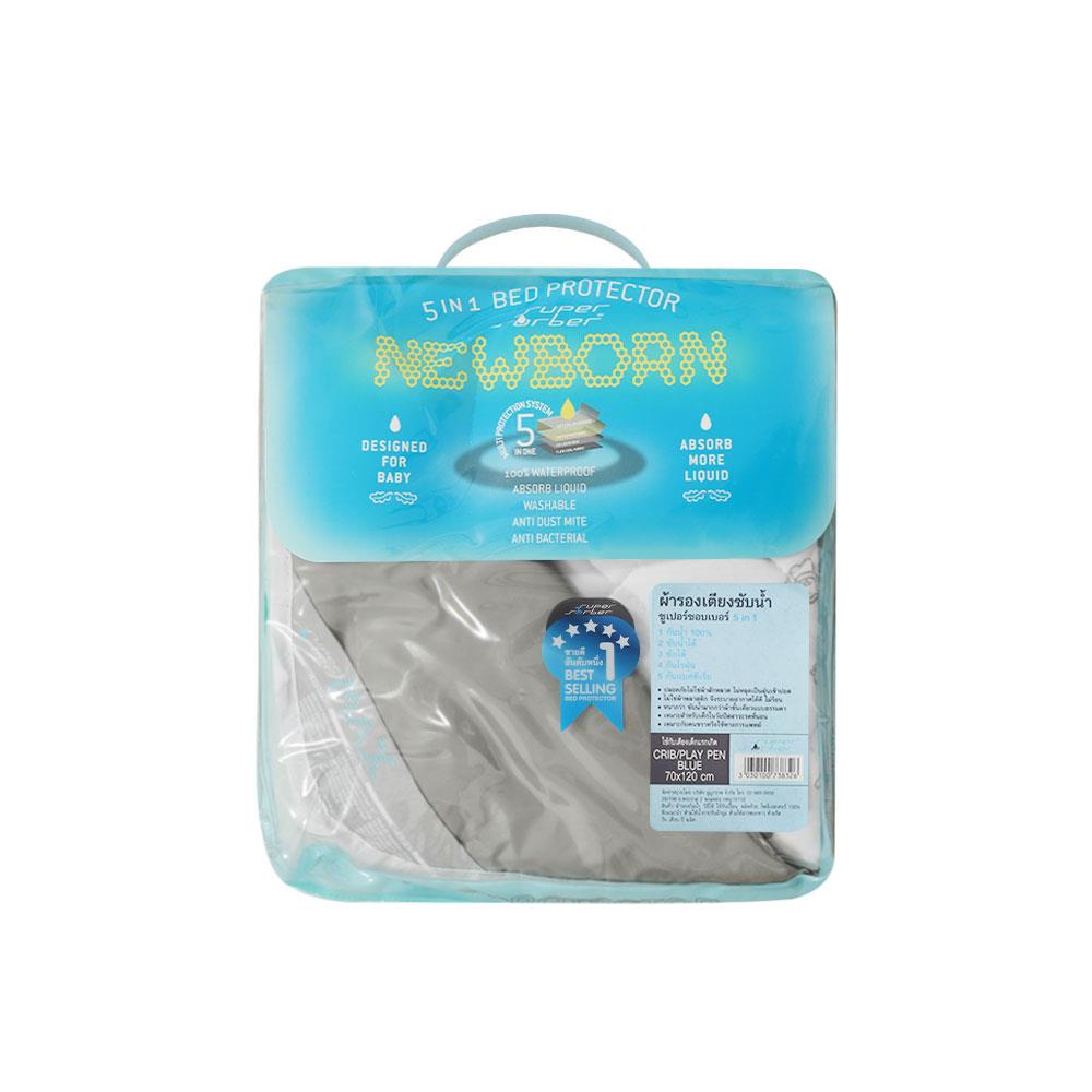 ผ้ารองกันเปื้อน SUPERSORBER CRIB 70X120 ซม. สีฟ้า