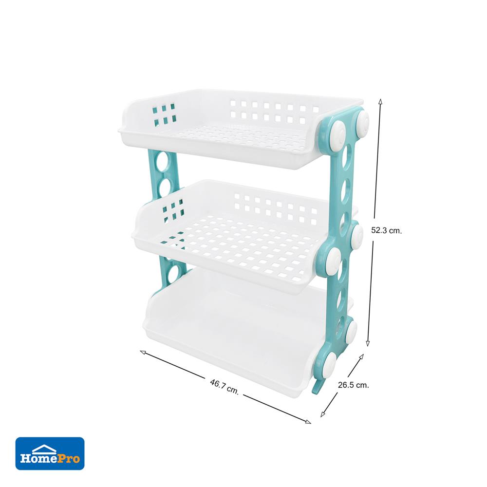 ชั้นวางของ 3 ชั้น STACKO ME 46.7x26.5x52.3 ซม. สีขาว/ฟ้า
