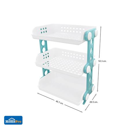 ชั้นวางของ 3 ชั้น STACKO ME 46.7x26.5x52.3 ซม. สีขาว/ฟ้า_3