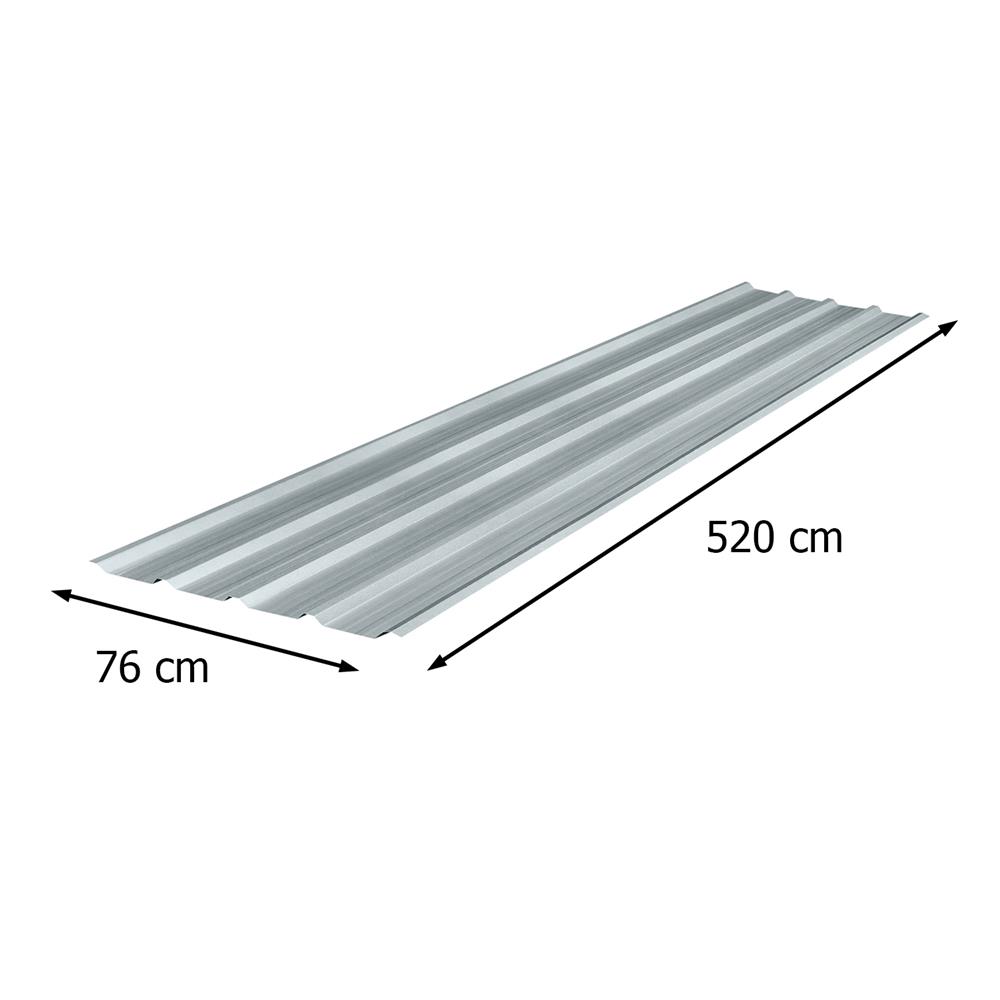 เมทัลชีท SUNSHIELD 0.35 มม. 0.76x5.2 มม. สีอะลูมิเนียม