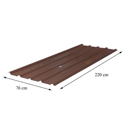 เมทัลชีท SUNSHIELD 0.35 มม. 0.76x2.2 ม. สีน้ำตาล_4