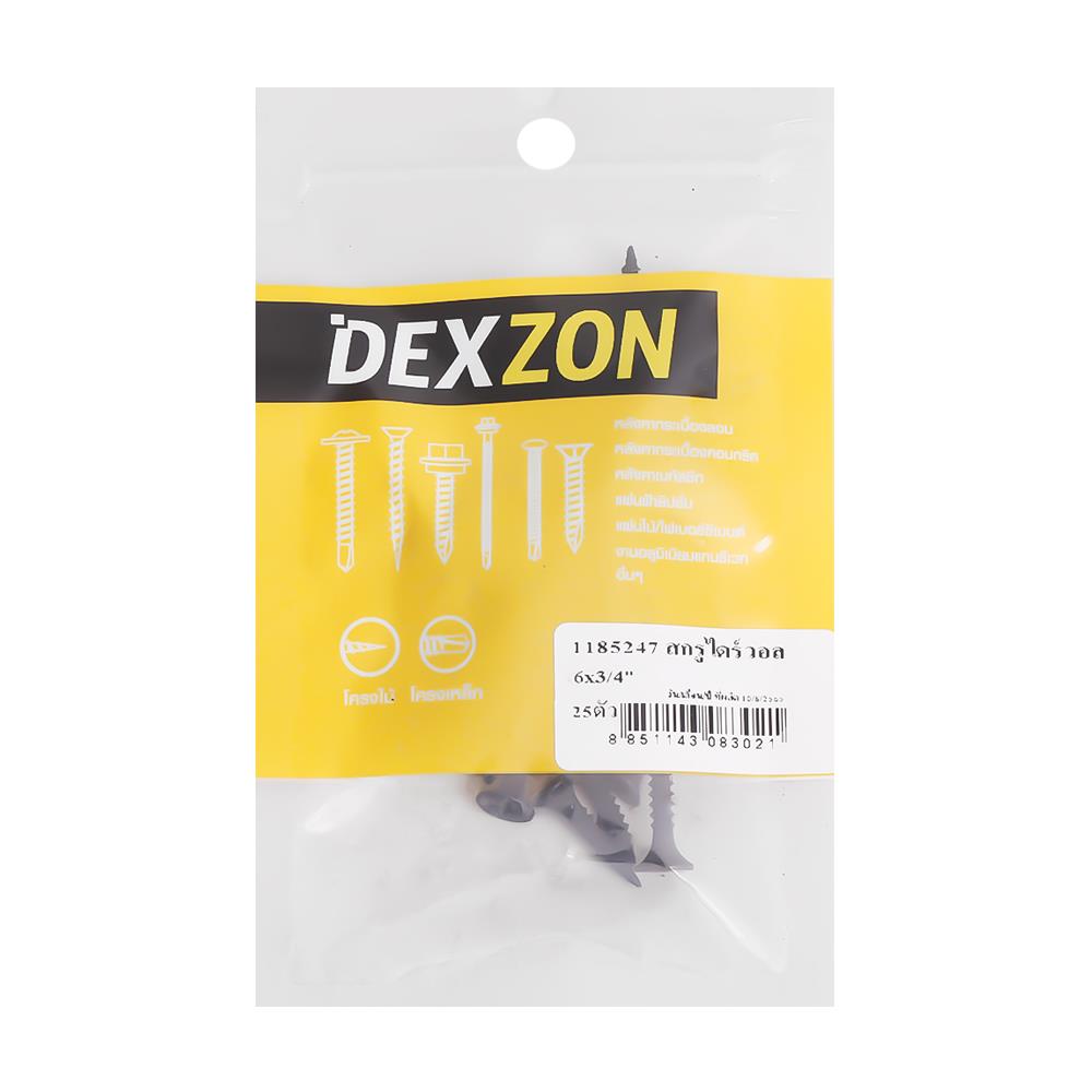 สกรูไดร์วอลล์ TF DEXZON 6X3/4 นิ้ว แพ็ก 25 ชิ้น