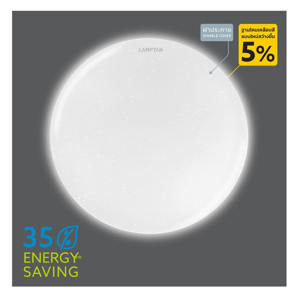 ไฟเพดาน LED LAMPTAN ASTRO 8 นิ้ว 12 วัตต์ DAYLIGHT สีขาว