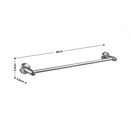 ราวแขวนผ้า RASLAND RA RAIL-60-MT 60 ซม. สีสเตนเลส_1