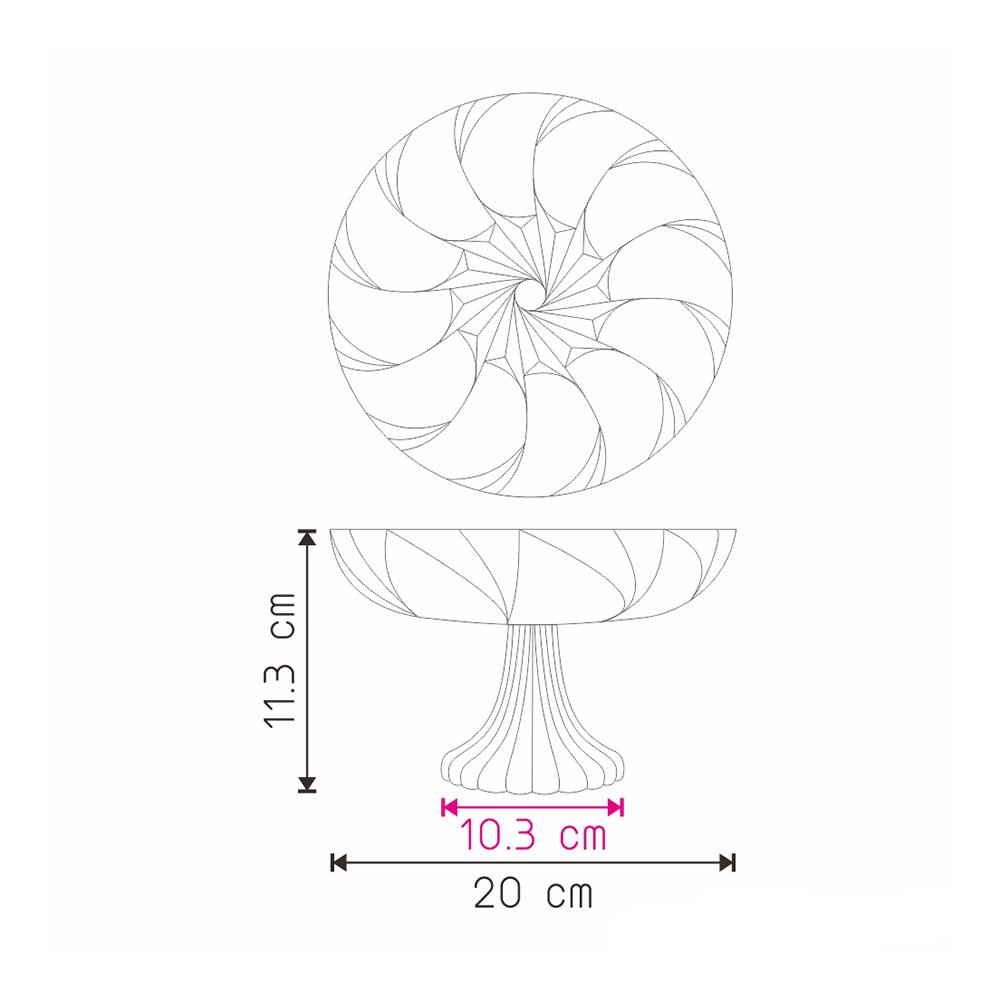 พานแก้ว US เอเวอลีน 20 ซม.