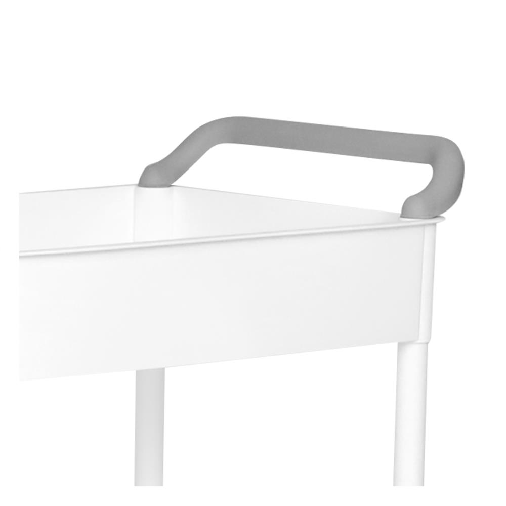 ชั้นวางของ 3 ชั้น มีล้อ STACKO 51.8x34.5x89.8 ซม. สีขาว