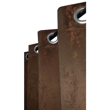 ผ้าม่าน EYELET HOME LIVING STYLE RIGO UV 140X220 ซม. สีน้ำตาลเข้ม_1