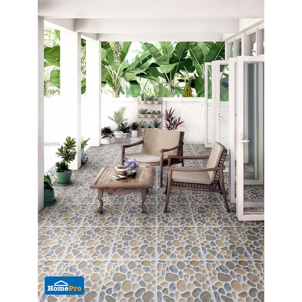 กระเบื้องพื้น 16x16 นิ้ว TARA เพลิออน สโตน มิกซ์ คัลเลอร์ EXC PM 0.96 ตร.ม.