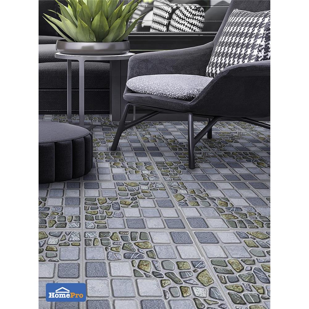 กระเบื้องพื้น 16x16 นิ้ว ภูผา อาร์ตา สโตน เทา PM 0.96M2