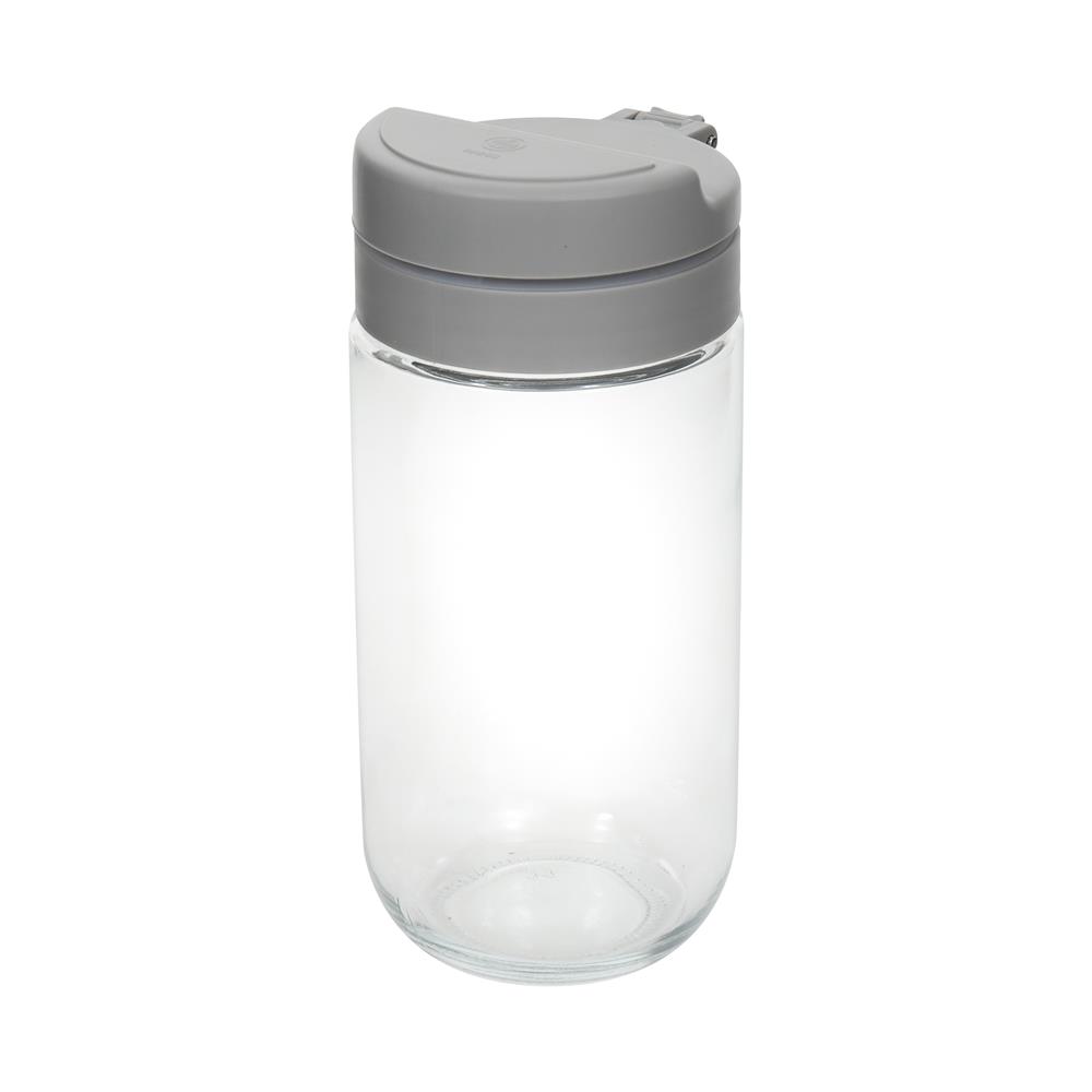 ขวดโหลแก้วฝากด KECH CLICKER 0.8 ลิตร สีเทา