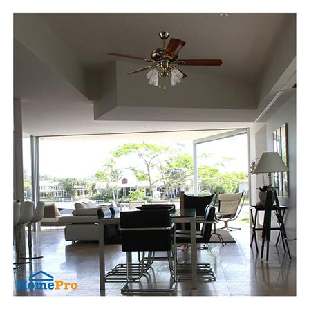 พัดลมโคมไฟ CARINI 552-4LAB สีน้ำตาล/ทองเหลืองรมดำ 52 นิ้ว 5 ใบพัด 4 โคมไฟ_3