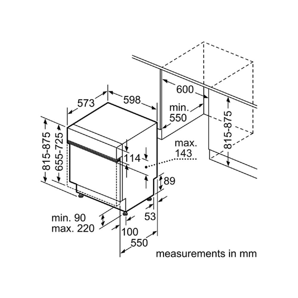 เครื่องล้างจานฝัง BOSCH SMI4HCS48E