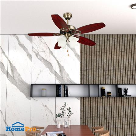 พัดลมโคมไฟ CARINI 542-4AB 42 นิ้ว 5 ใบพัด 4 โคมไฟ_3