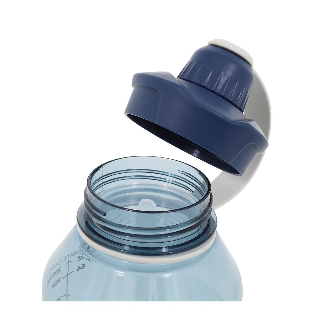 ขวดน้ำ PP ระบุเวลา SUPER LOCK 6926 2ลิตร สีฟ้า