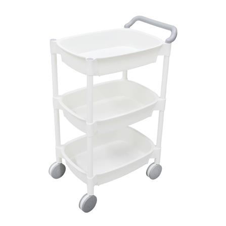 ชั้นวางของ 3 ชั้น มีล้อ STACKO 49.8x33x81 ซม. สีขาว