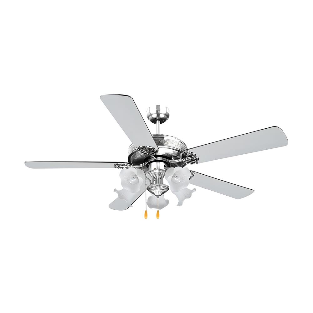 พัดลมโคมไฟ CARINI 552-5NC สีขาว/เงิน 52 นิ้ว 5 ใบพัด 5 โคมไฟ