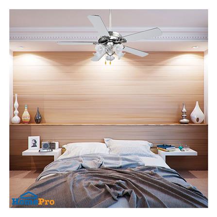 พัดลมโคมไฟ CARINI 552-5NC สีขาว/เงิน 52 นิ้ว 5 ใบพัด 5 โคมไฟ_3