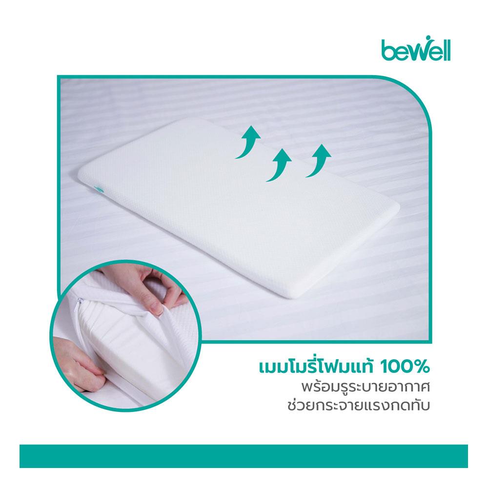แผ่นรองหมอนสุขภาพ MEMORY FOAM BEWELL SUPPORT SWE-03 35x60x2.5 ซม.