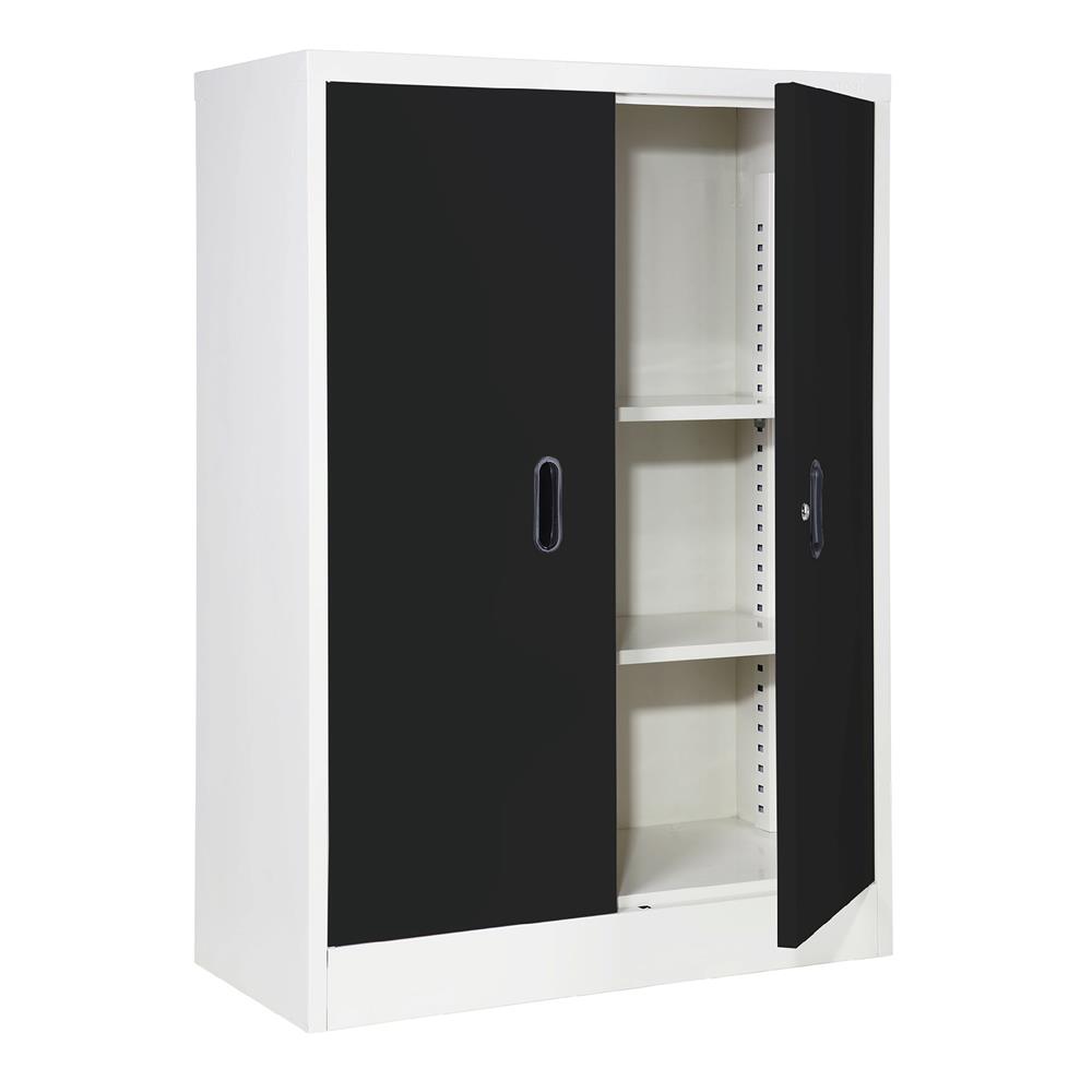 ตู้เหล็กบานเปิดทึบ KIOSK BS-2122 สีดำ