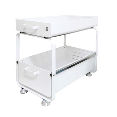 ชั้นวางของแบบลิ้นชัก 2 ชั้น HOMEST IC-008859 สีขาว_0