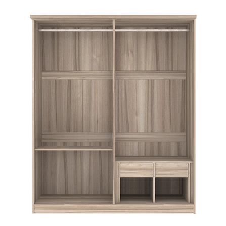 ตู้เสื้อผ้า 4 บานเปิด BURO RACHILL 160 ซม. สีอโรม่าโอ๊ค/ขาว_2