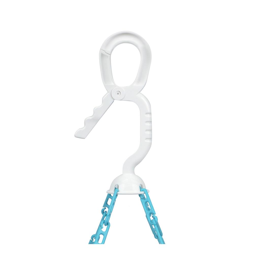 ห่วงตากผ้าพลาสติกดอกไม้  24 กิ๊บ PLIM สีขาว/ฟ้า