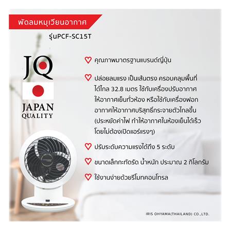 พัดลมพกพา 6 นิ้ว IRIS OHYAMA PCF-SC15T สีขาว/ดำ_9