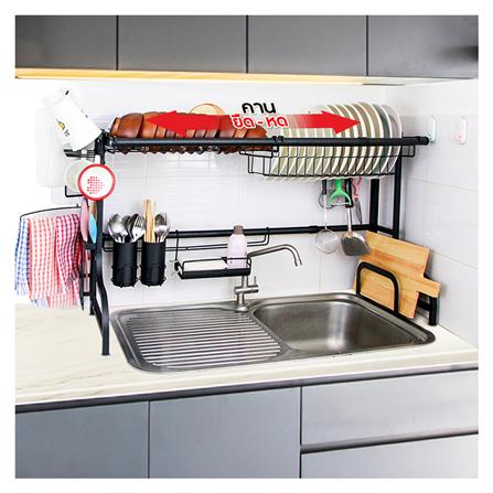 ชั้นคว่ำจานคร่อมซิงค์สเตนเลส ปรับระดับได้ HOMEST IC-008853 สีดำ_3