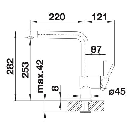 ก๊อกซิงค์ผสมเคาน์เตอร์ HAFELE 495.50.034_1