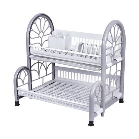 ชั้นคว่ำจานตั้งพื้นพลาสติก 2 ชั้น HAPPY WARE PB-682/2 DS+T