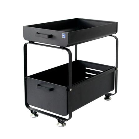 ชั้นวางของแบบลิ้นชัก 2 ชั้น HOMEST IC-008858 สีดำ