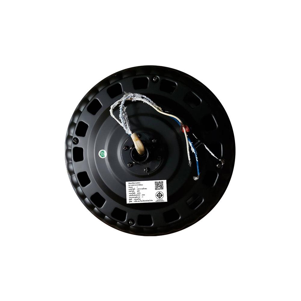 พัดลมโคมไฟ CARINI 525B-4BK สีดำ/น้ำตาล 52 นิ้ว 5 ใบพัด 4 โคมไฟ