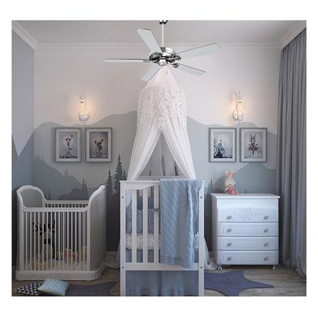 พัดลมไม่มีโคมไฟ CARINI 552-NC สีขาว/สีเงิน 52 นิ้ว 5 ใบพัด_3