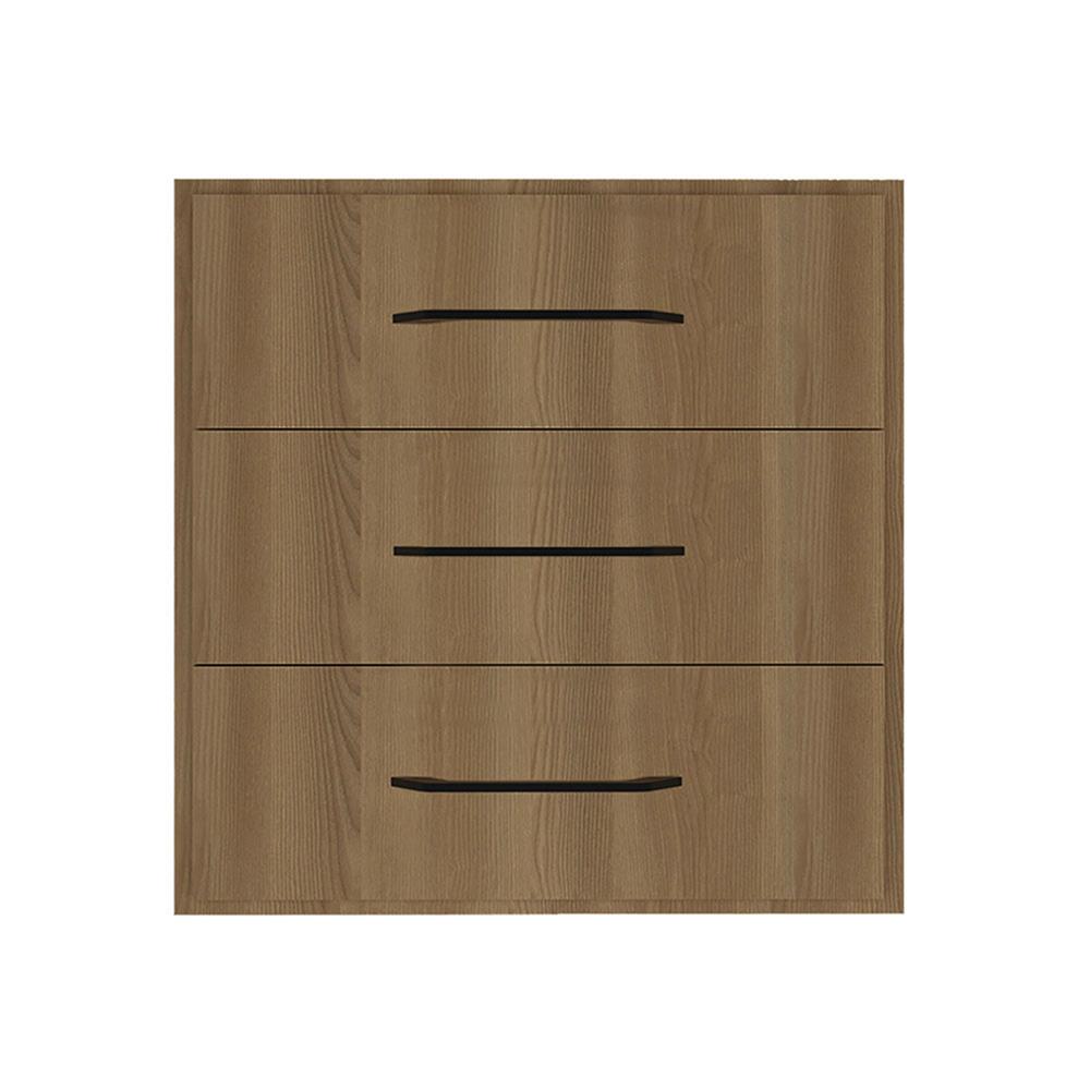 ตู้ลิ้นชัก 3 ชั้น WPC PARAZZO ENZO มือจับดำ 70x60 ซม. สีช็อกโกแลต