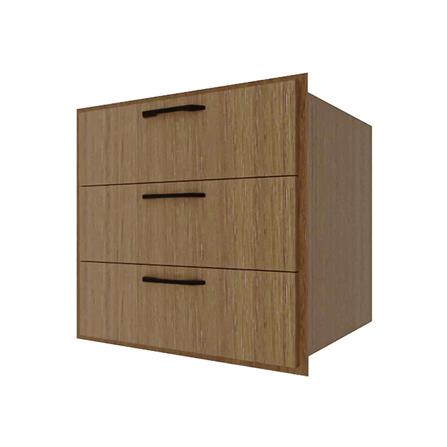 ตู้ลิ้นชัก 3 ชั้น WPC PARAZZO ENZO มือจับดำ 70x60 ซม. สีช็อกโกแลต_1