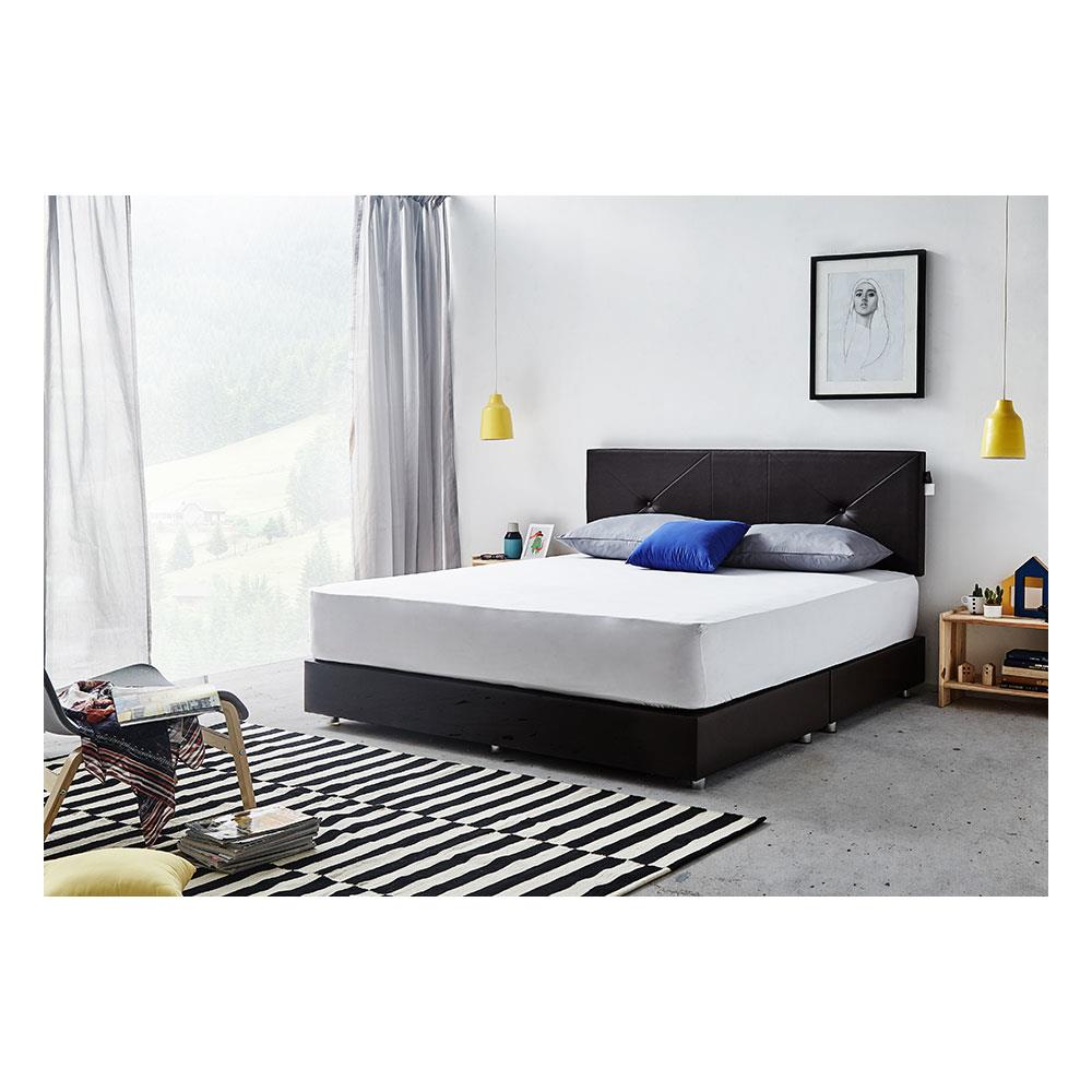 ฐานรองหัวเตียง 6 ฟุต DUNLOPILLO BASIC2 สี DARK BROWN