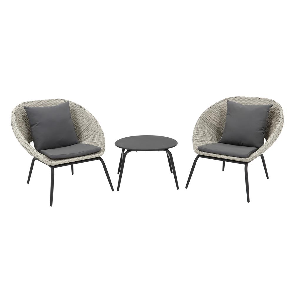 ชุดสนามหวายเทียม 2 ที่นั่ง SPRING SAND สีเทาอ่อน