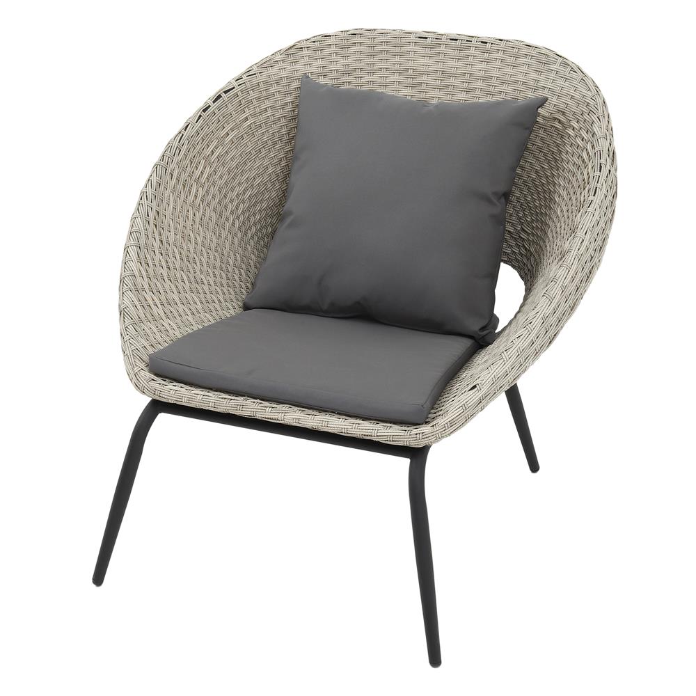 ชุดสนามหวายเทียม 2 ที่นั่ง SPRING SAND สีเทาอ่อน