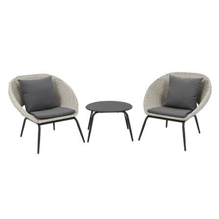 ชุดสนามหวายเทียม 2 ที่นั่ง SPRING SAND สีเทาอ่อน