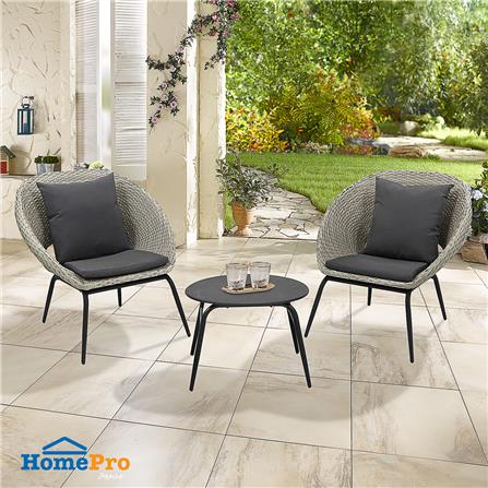 ชุดสนามหวายเทียม 2 ที่นั่ง SPRING SAND สีเทาอ่อน_4