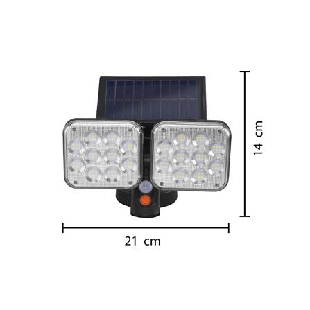 ไฟผนังภายนอก SOLAR CARINI 226131209 24 วัตต์ DAYLIGHT สีดำ_7