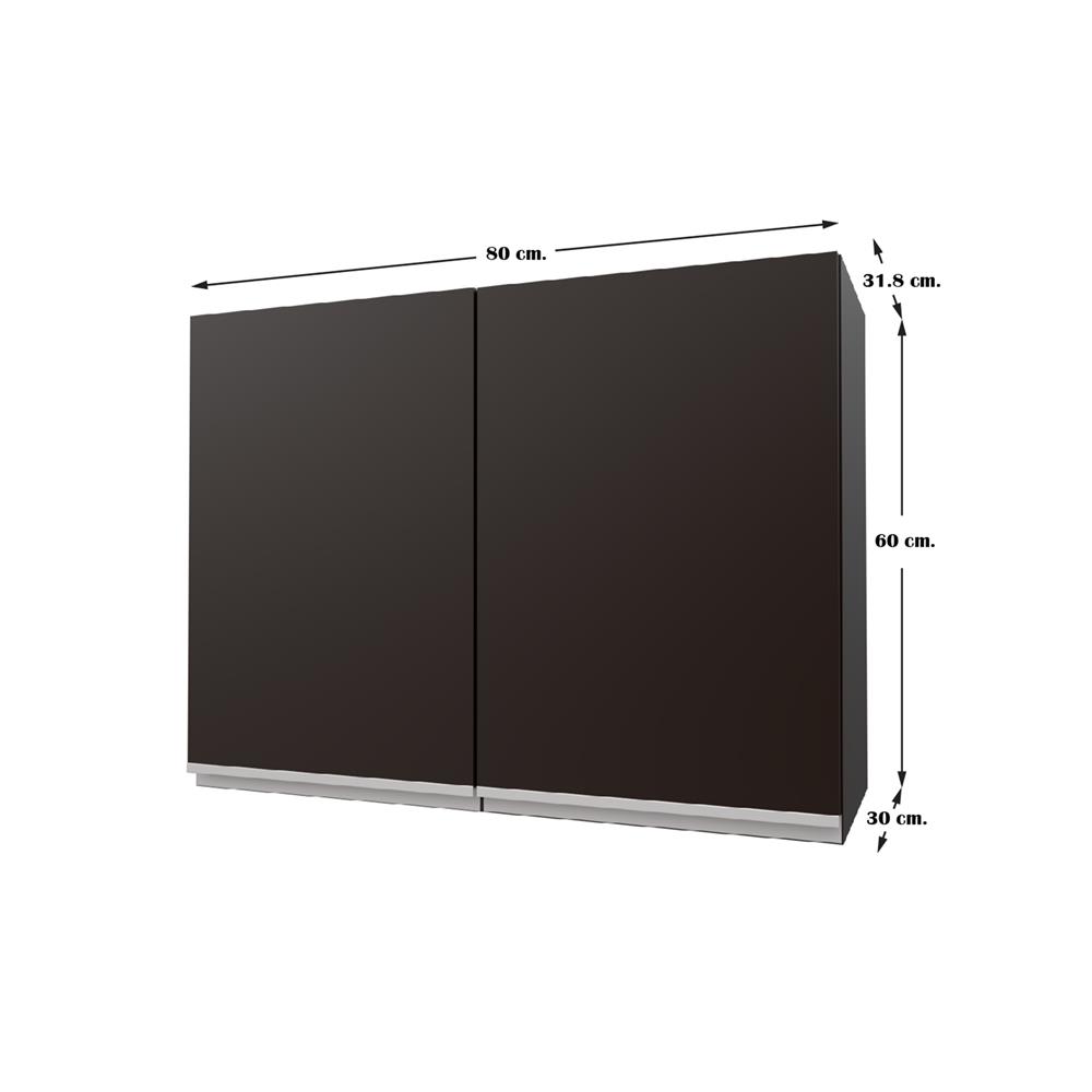 ตู้แขวนคู่ JUPITER COCOA BROWN 80x60 ซม. สีน้ำตาล