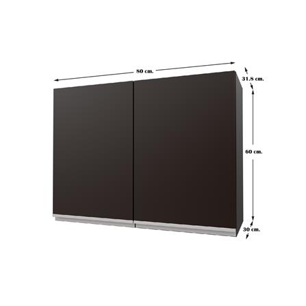 ตู้แขวนคู่ JUPITER COCOA BROWN 80x60 ซม. สีน้ำตาล_5