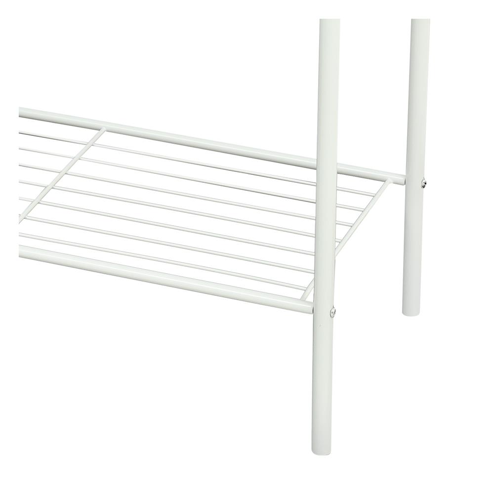 ราวพาดผ้า 5 เส้น มีชั้นวางของ PLIM SNOW 60 ซม. สีขาว