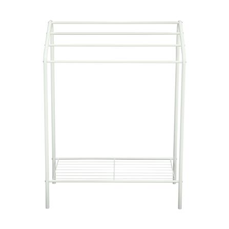 ราวพาดผ้า 5 เส้น มีชั้นวางของ PLIM SNOW 60 ซม. สีขาว_1