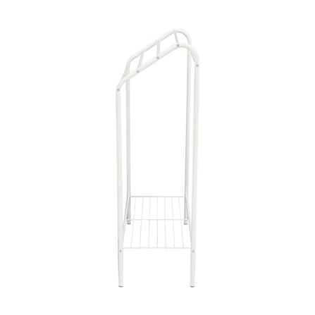 ราวพาดผ้า 5 เส้น มีชั้นวางของ PLIM SNOW 60 ซม. สีขาว_2